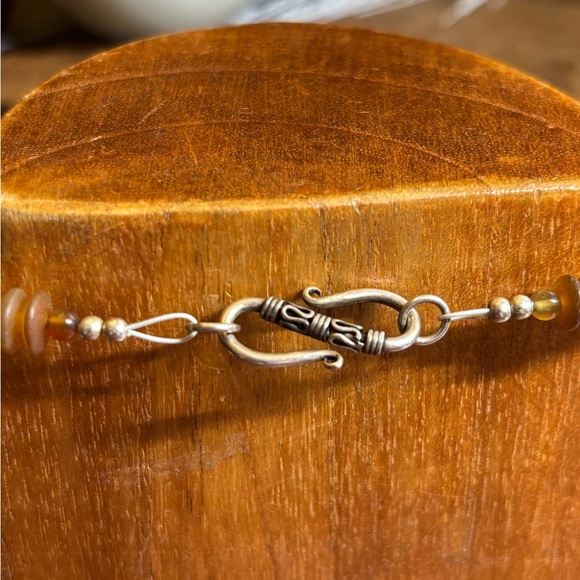 Rae Ramsey Natural Turquoise Beaded Necklace 36” with feather Pendant. RODEO - Picture 4 of 4